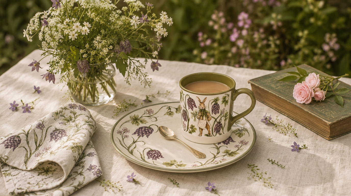 Servering – In My Garden porslin av Emma Frank